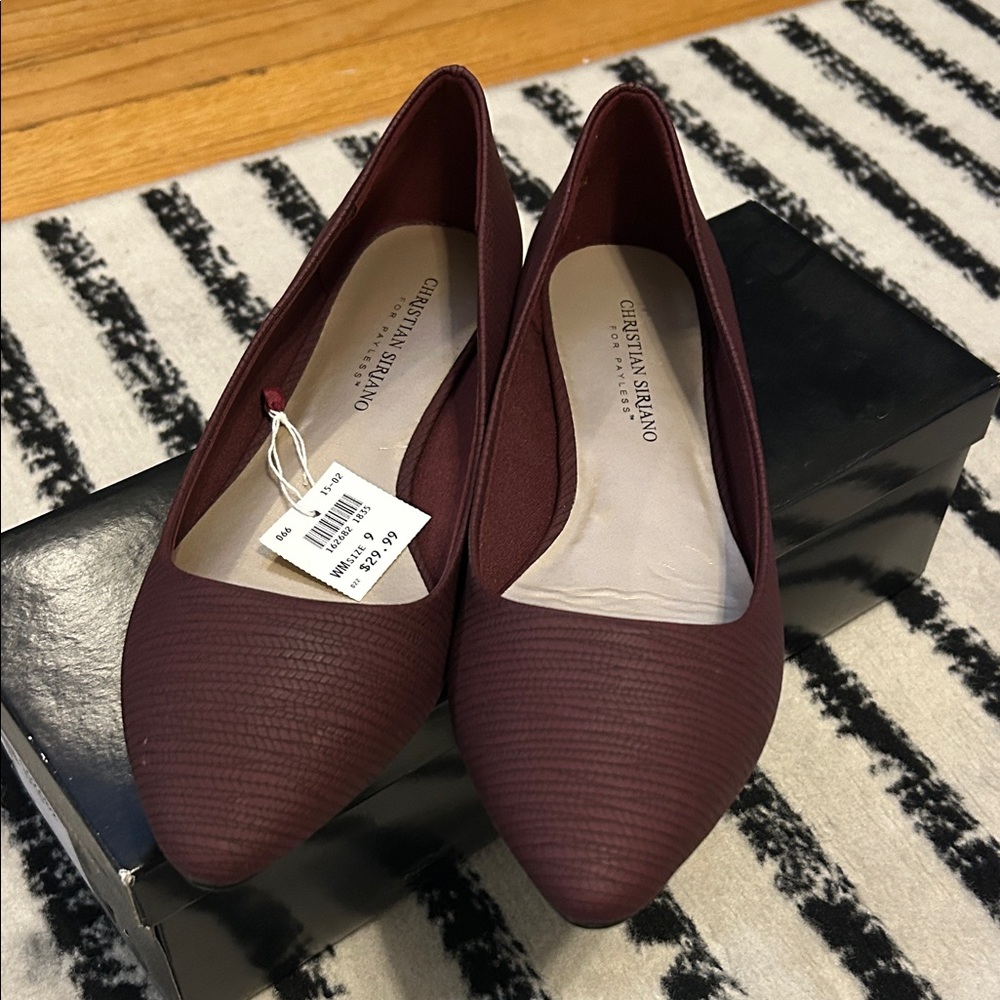 Christian Siriano Women's Deep Red Loafers